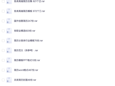 价值1999的6600多套简历模版，花了我5个晚上整理出来的，赶紧收藏吧！