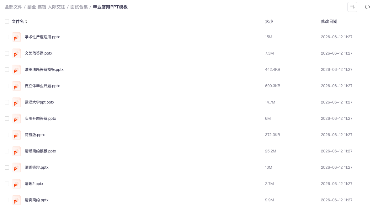 毕业答辩PPT模板