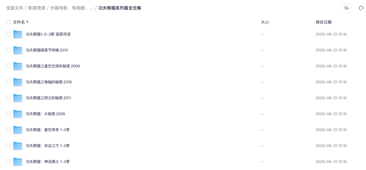 功夫熊猫系列最全合集