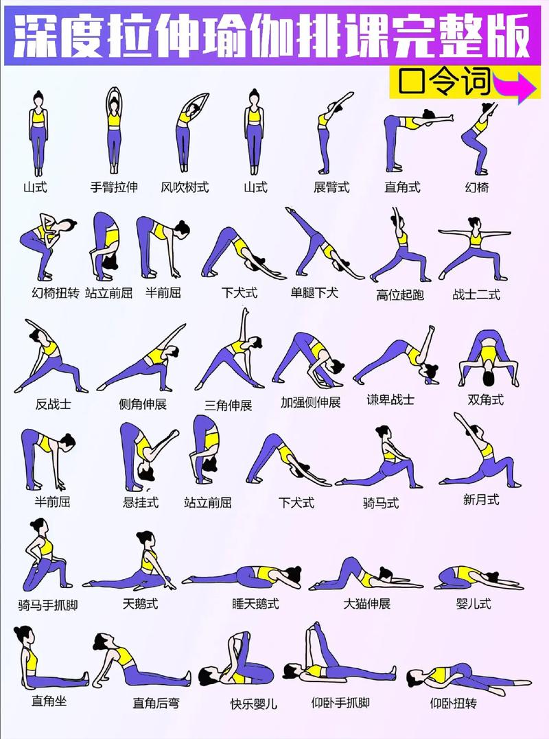 瘦身·瑜伽课程·全套（超全超详细）